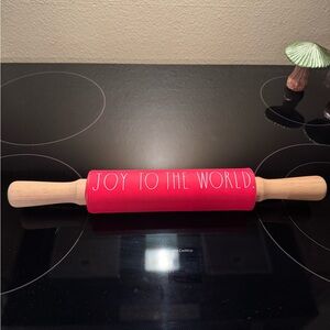 Rae Dunn Red Rolling Pin - Joy to the World